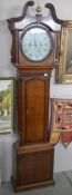 A Victorian 30 hour painted dial Grandfather clock marked Mason Chesterfield, COLLECT ONLY.