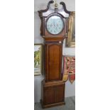 A Victorian 30 hour painted dial Grandfather clock marked Mason Chesterfield, COLLECT ONLY.