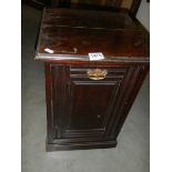An Edwardian mahogany coal compendium, COLLECT ONLY