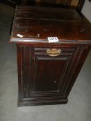 An Edwardian mahogany coal compendium, COLLECT ONLY