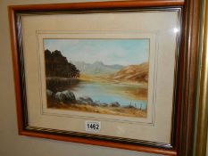 A framed and glazed watercolour rural scene signed R S Knowles. COLLECT ONLY.