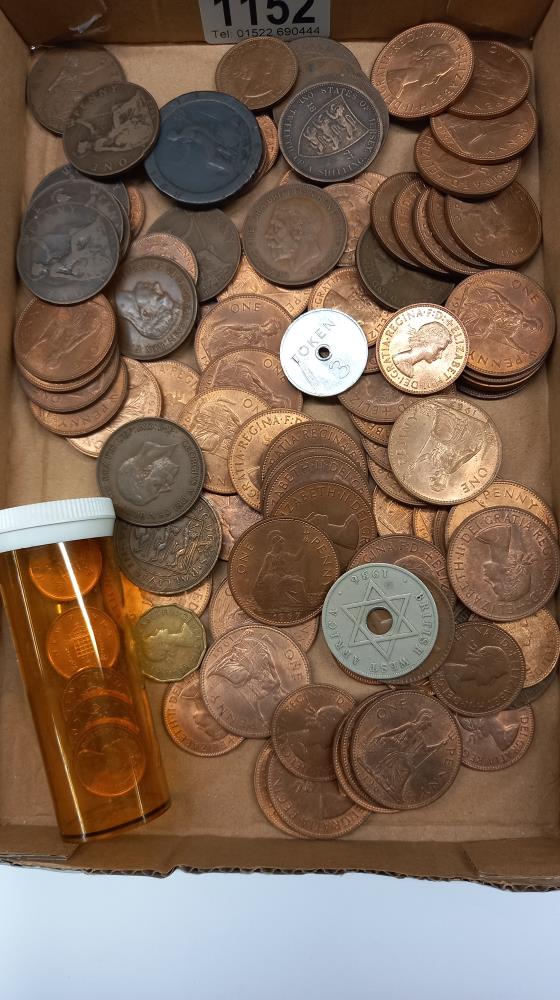 A mixed lot of copper pennies etc., - Image 2 of 2