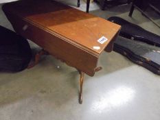 A small mahogany drop side table. COLLECT ONLY.