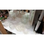 A quantity of crystal and glass bowls, vases etc. COLLECT ONLY