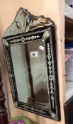 An ornate Gypsy style mirror 30.5cm x 51cm COLLECT ONLY