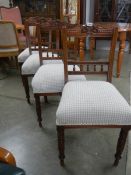 A set of four Edwardian dining chairs, COLLECT ONLY.