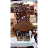 A low Victorian walnut chair COLLECT ONLY