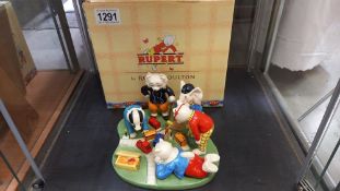 A boxed Royal Doulton Rupert figure "Ruperts Toy Railway"