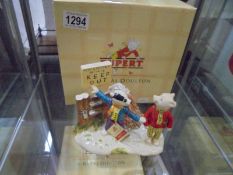 A boxed Royal Doulton Rupert figure "Tempted to Trespass"