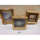 Three small gilt framed paintings - two of Lake District and one of Isle of Skye.