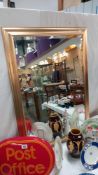 A large gilt framed bevel edge mirror, 72cm x 100cm COLLECT ONLY