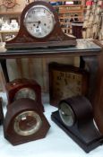 A selection of 1930's mantle clocks etc COLLECT ONLY