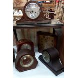 A selection of 1930's mantle clocks etc COLLECT ONLY
