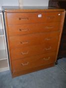 A five drawer retro chest. COLLECT ONLY.