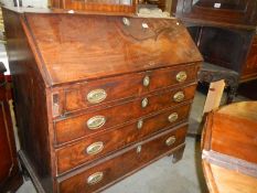 A Victorian mahogany bureau, COLLECT ONLY.