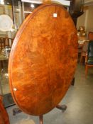 A mid Victorian walnut loo table, COLLECT ONLY.