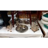 A quantity of silver plate items