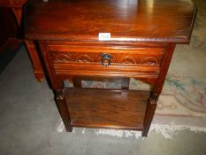 An oak hall table with drawer, COLLECT ONLY