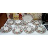 A Royal Doulton Booths floradora dinner service COLLECT ONLY