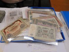 A box file of Russian Bills of Exchange from Russian Revolution 1917, Russian bank notes etc.
