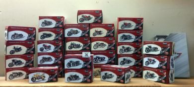 30 boxed Atlas classic motorcycles with booklets