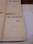 Two volumes of 'The Cricketer' - Vol. 2 April-Sept 1922 and Vol. 4 May 1923 - april 1925.