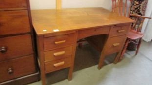 An oak office desk, COLLECT ONLY.