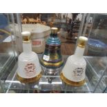 Three Wade Bells whisky decanters with contents. COLLECT ONLY