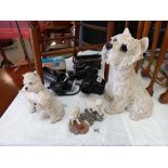 3 Westie dog figures COLLECT ONLY