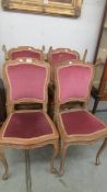 A set of six cabriole leg dining chairs, COLLECT ONLY.