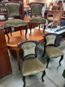 4 Edwardian dining chairs COLLECT ONLY