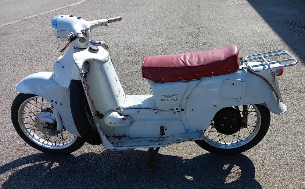 A vintage Moto Guzzi Galletto 1966 Scooter with documentation and a number of spares
