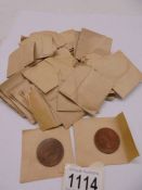 A quantity of 1967 pennies, some uncirculated.