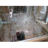 A good selection of glassware including vases etc