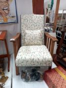 A lovely vintage children's reclining chair, recently recovered with Laura Ashley fabric - COLLECT