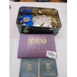 A 1970 coin collection, two Festival of Britain coins and a large quantity of commemorative crowns.