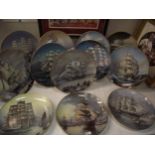 12 Franklin Mint 1981 Clipper Ship collectors plates