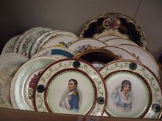 A good selection of collectors plates including pair of early 19/20c Austrian plates