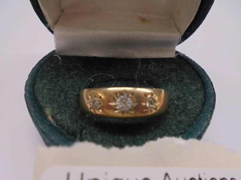 A 9ct gold ring, size Q half, 2.5 grams. - Image 2 of 2
