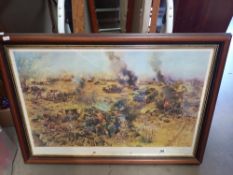 A framed & glazed Cuneo print, The Battle of Knightsbridge COLLECT ONLY
