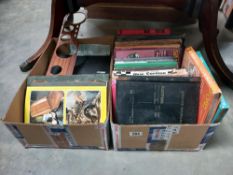 2 boxes of motoring manuals etc. including Rustons's, Leyland, Haynes & Albion etc.