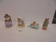 Four Royal Albert Beatrix Potter figures, Tailor of Gloucester (a/f), And This Pig Had More,