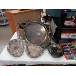 A good lot of silver plate including trays & butter dish etc. COLLECT ONLY
