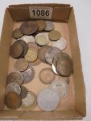 A mixed lot of old copper and nickle coins.