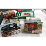 4 boxed Airfix 00 model railway kits & Peco & Merit