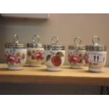 5 Royal Worcester egg coddlers