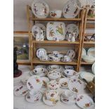 In excess of fifty pieces of Royal Worcester Evesham pattern table ware, COLLECT ONLY.