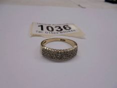 A 9ct gold ring size Q, 3.16 grams.