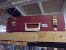 A good quality vintage picnic case complete with contents (circa 1960/70's) COLLECT ONLY.