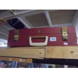 A good quality vintage picnic case complete with contents (circa 1960/70's) COLLECT ONLY.